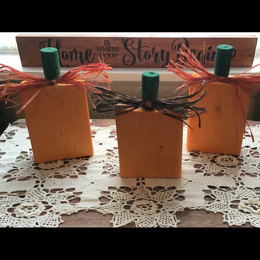 WOODEN PUMPKINS